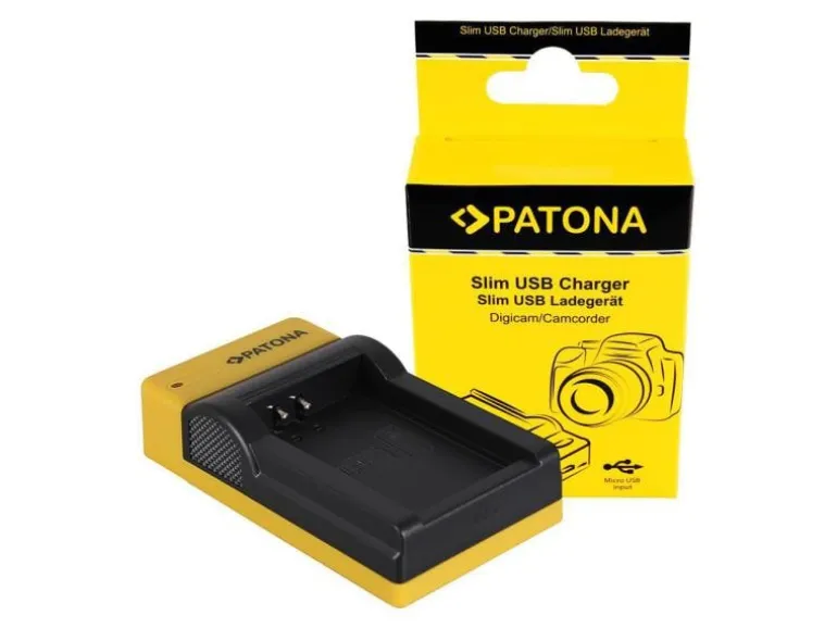 Patona Ladegerät Slim Micro-USB zu Canon LP-E12 EOS M