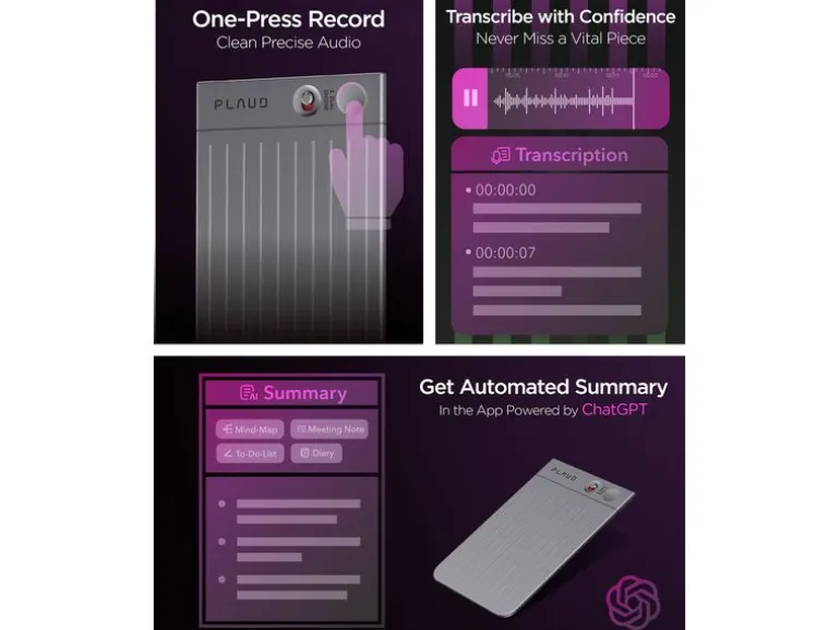 Plaud Diktiergerät Note AI Voice Recorder Gold