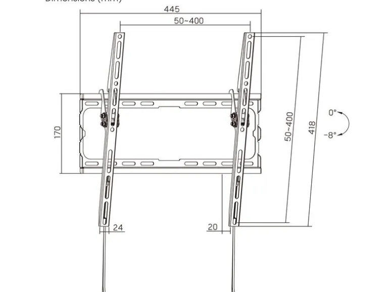 PureMounts Wandhalterung PM-BT410 Schwarz
