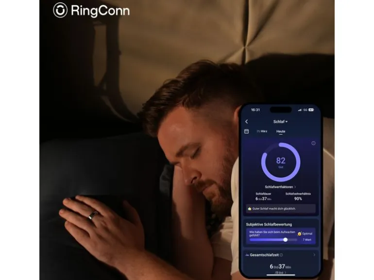 RingConn Smart Ring Gen 2 Air Grösse 6 Silber