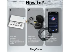 RingConn Smart Ring, Gen 2, Grösse 7, Midnight Black