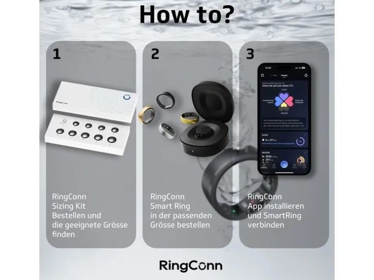 RingConn Smart Ring Gen 2, Grösse 14 - Gold