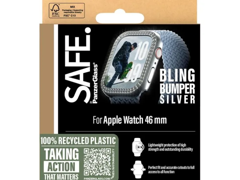 SAFE. Displayschutz Bling Bumper Silver 46 mm