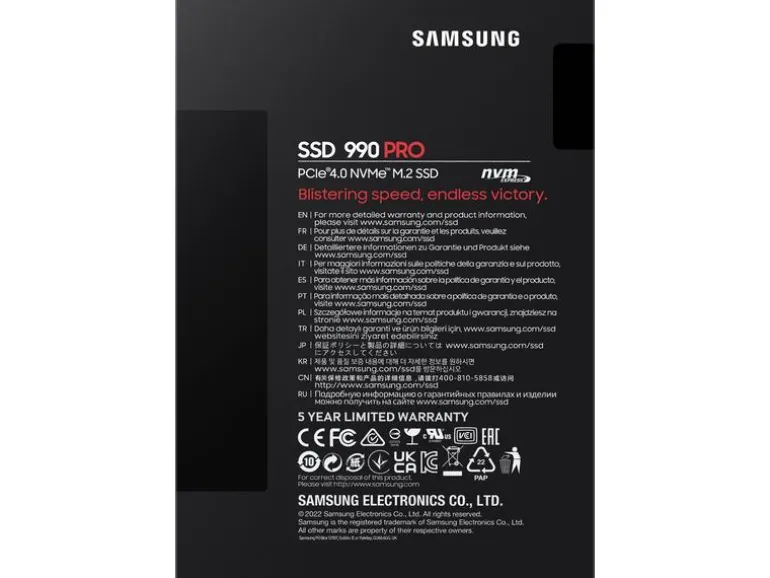 Samsung SSD 990 PRO M.2 2280 NVMe 2000 GB