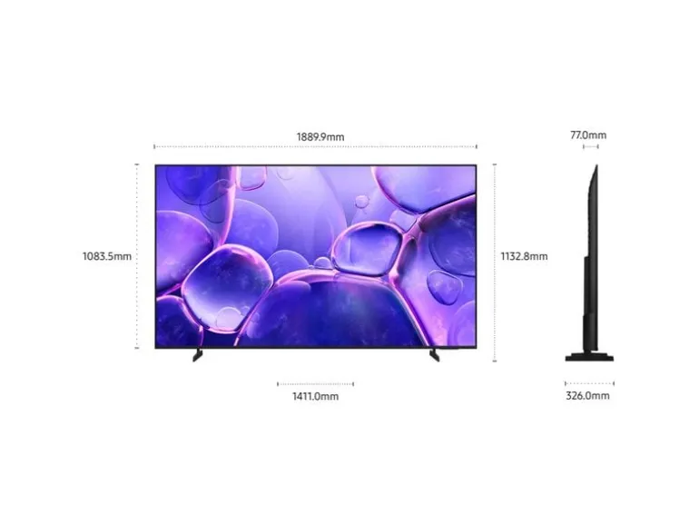 Samsung TV UE85U8000F 85'' U8000F Crystal UHD 4K TV, 2025