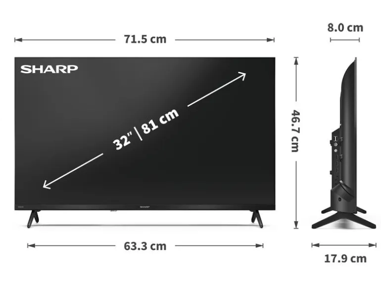 Sharp TV 32HF2265E 32", 1366 x 768 (WXGA), LCD