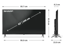 Sharp TV 43HL4265E 43", 3840 x 2160 (Ultra HD 4K), LED-LCD
