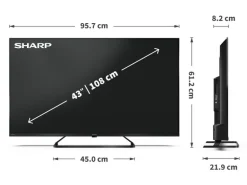 Sharp TV 43HP6265E 43", 3840 x 2160 (Ultra HD 4K), QLED