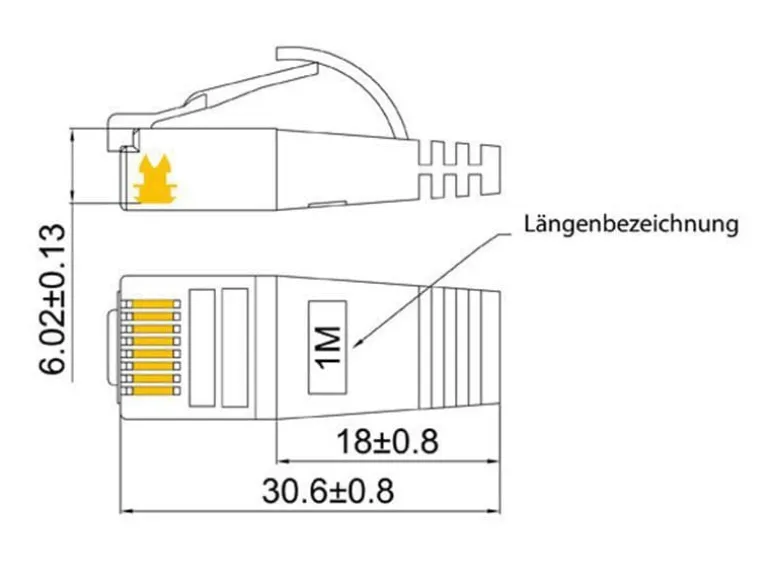 SLIM Slimpatchkabel RJ-45 - RJ-45, Cat 6, STP, 1 m, Weiss