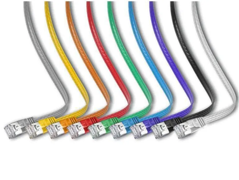 SLIM Slimpatchkabel RJ-45 - RJ-45, Cat 6, STP, 1 m, Weiss