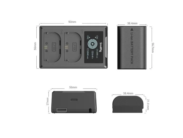 Smallrig Digitalkamera-Akku LP-E6NH Akku und Charger Kit