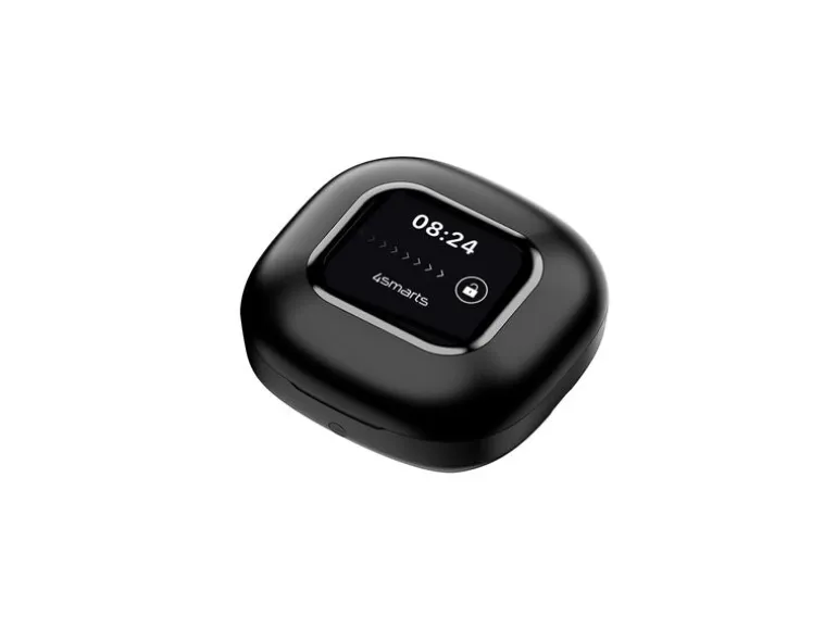 4smarts Open-Ear Bluetooth Kopfhörer SkyBuds AI Screen, Schwarz