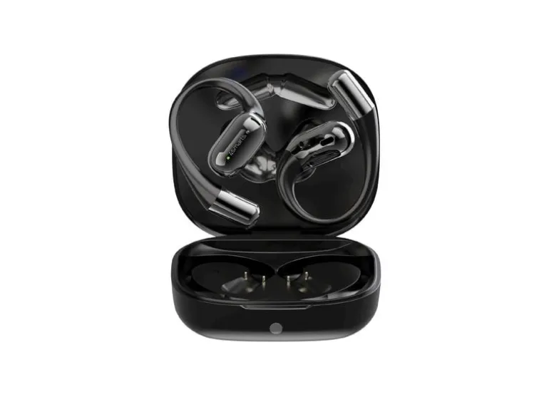 4smarts Open-Ear Bluetooth Kopfhörer SkyBuds AI Screen, Schwarz
