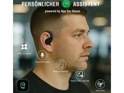 4smarts Open-Ear Bluetooth Kopfhörer SkyBuds AI Screen, Schwarz