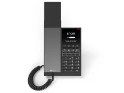 snom Tischtelefon HD350W SIP-Hoteltelefon Schwarz