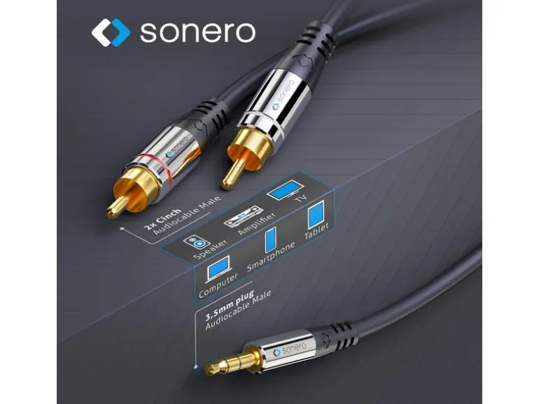 sonero Audio-Kabel 3.5 mm Klinke - Cinch 1 m