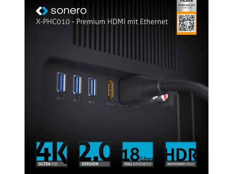 sonero Kabel HDMI - HDMI, 0.5 m