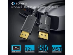 sonero Kabel 8K Displayport 1.4 Stecker Stecker, 8K/60Hz, 1.5 m