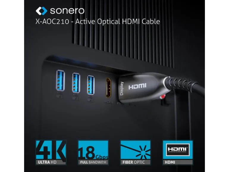 sonero Kabel Premium Zert. Aktiv HDMI 15 m
