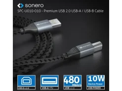 sonero USB 2.0-Kabel USB-A - USB-B 5 m