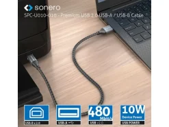 sonero USB 2.0-Kabel USB-A - USB-B 5 m