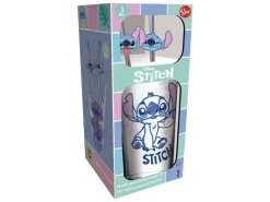 Stor Lilo & Stitch Glass Tumbler with Straws Stitch 485 ml