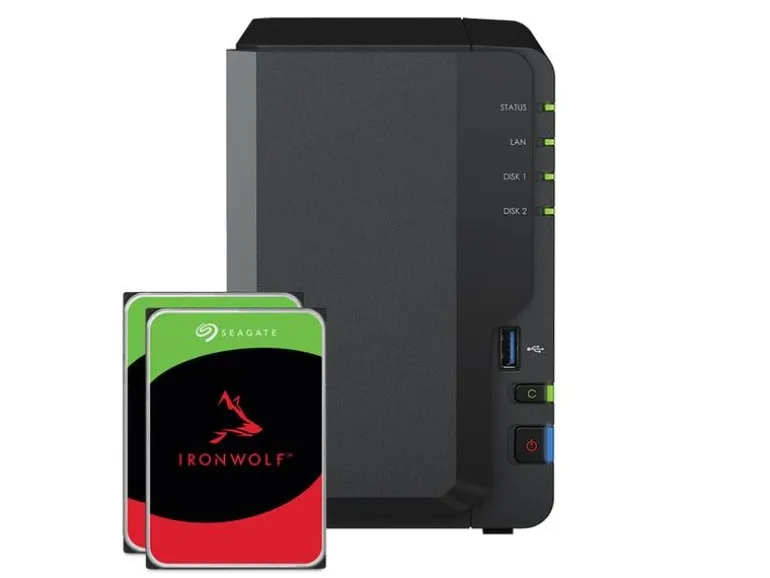 Synology NAS DiskStation DS223, 2-bay Seagate Ironwolf 16 TB