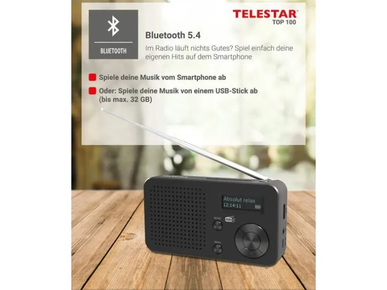 Telestar DAB+ Radio TOP 100 Schwarz