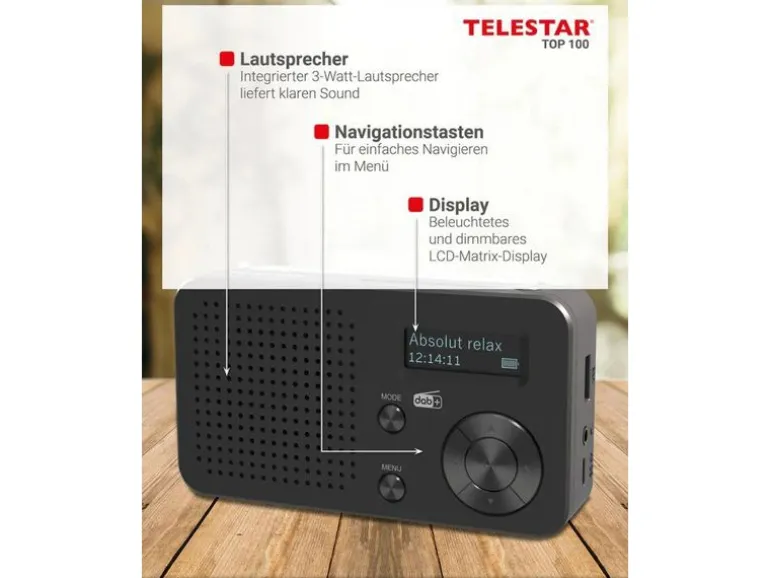 Telestar DAB+ Radio TOP 100 Schwarz