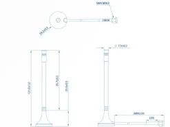 Teltonika LTE-Antenne SMA, 2dBi, 3m SMA 2 dBi Rundstrahl