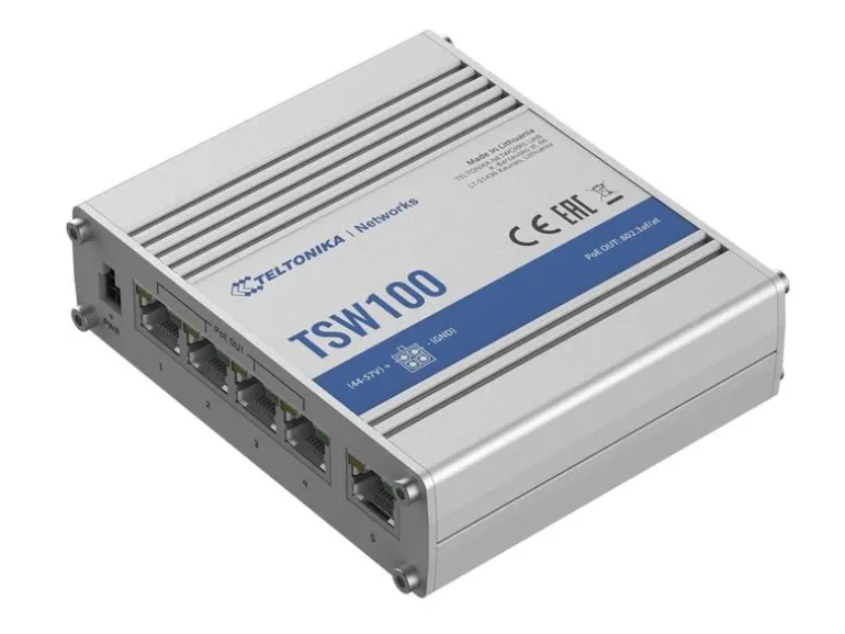 Teltonika Rail PoE+ Switch TSW100 5 Port