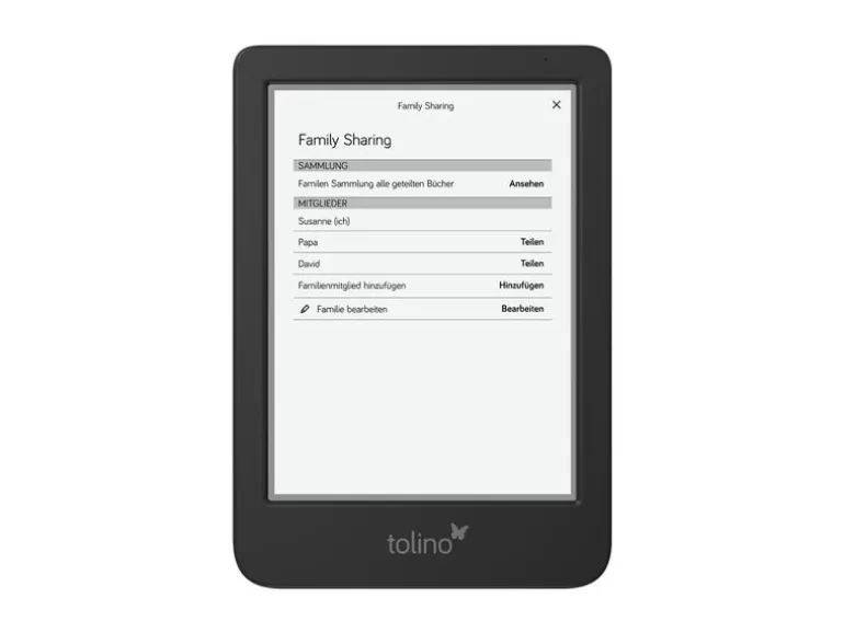 tolino eReader shine color Schwarz