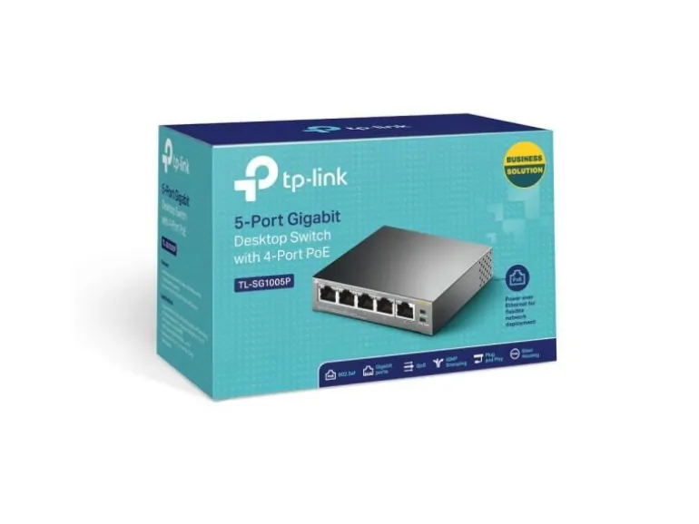 TP-Link PoE Switch Omada PoE Unmanaged 5 x 1G TL-SG1005P 5 Port