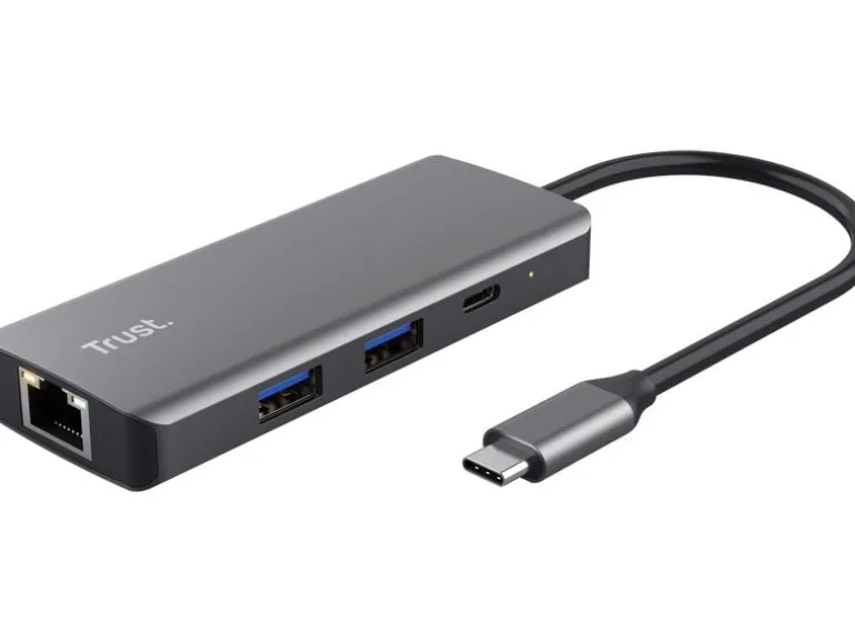 Trust Dockingstation 6-in-1 USB-C Multi-Port Adapter – Silver