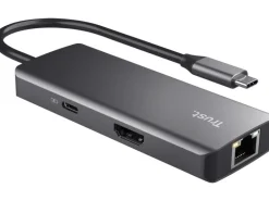 Trust Dockingstation 6-in-1 USB-C Multi-Port Adapter – Silver