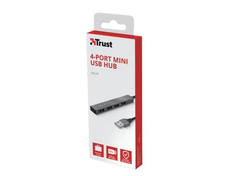 Trust USB-Hub Halyx Mini USB 2.0 Typ-A 4-Port
