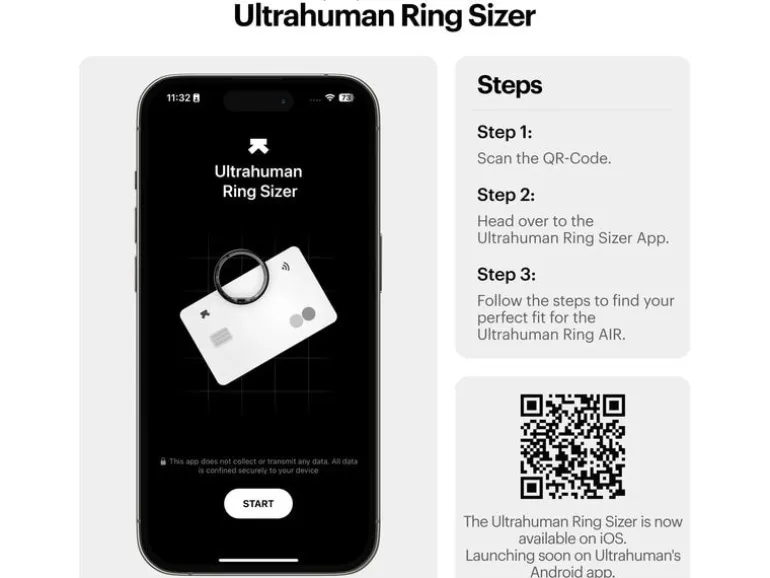 Ultrahuman Ring AIR Grösse: 8, Grau