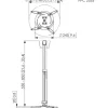 Vogel's Deckenhalterung PPC 2555 Silber