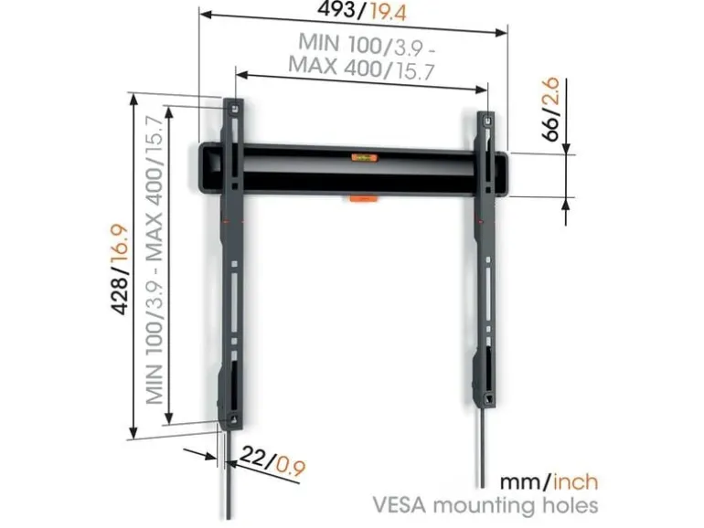 Vogel's Wandhalterung TVM 3405B Schwarz