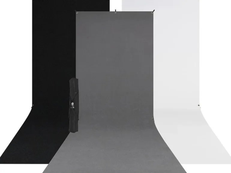 Westcott Hintergrundsystem X-Drop mit 3 Hintergründen 150 x 370 cm